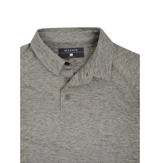 'Heath' Polo Shirt | Grey Marl | MASHIE